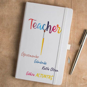 Resim Öğretmenine Özel Beyaz Ajanda online tasarla