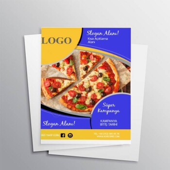Restorant Tasarımlı A4 Broşür Menü online tasarla