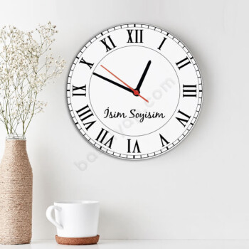 Roma Rakamlı Yuvarlak Saat online tasarla