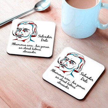 Salvador Dali Tasarımlı Metal Bardak Altlığı online tasarla