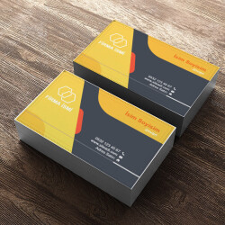 Sarı Firma Kartvizit online tasarla