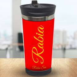 Sarı Kırmızı Tasarımlı Termos 300Ml online tasarla