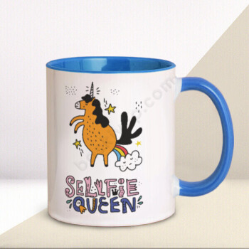 Selfie Queen Tasarımlı Kupa online tasarla