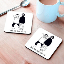 Sen Ve Ben Tasarım Baskılı Bardak Altlığı online tasarla