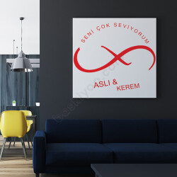 Seni Çok Seviyorum Kanvas Tablo online tasarla