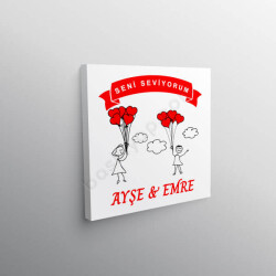 Sevgililer Günü Tasarım2 30X30 Kanvas Tablo online tasarla