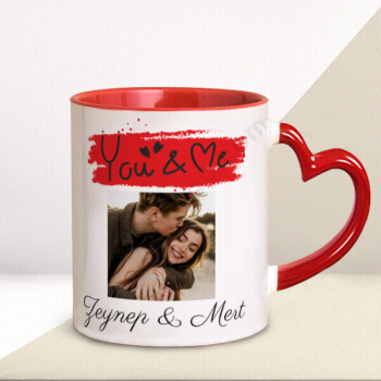 Sevgililer Günü You & Me Tasarım Kupa online tasarla