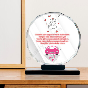 Sevgililer Gününe Özel Kristal Plaket online tasarla