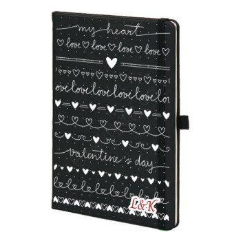 Sevgililer Gününe Özel Siyah Ajanda 3 online tasarla