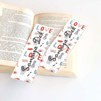 Sevgiliye Özel Baskılı Kitap Ayracı online tasarla