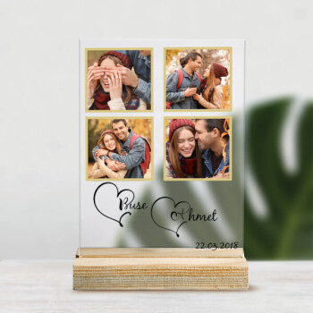 Sevgiliye Özel Pleksi Masaüstü Stand online tasarla