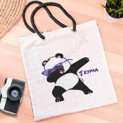 Sevimli Panda Özel Tasarım Bez Çanta online tasarla