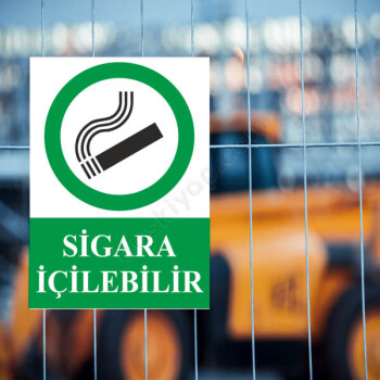 Sigara İçilebilir Alan Levhası online tasarla