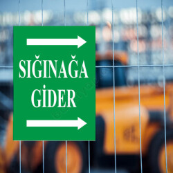 Sığınağa Gider Sağ Ok Levhası online tasarla