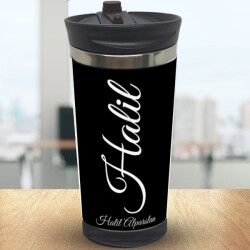 Siyah Beyaz Tasarımlı Termos 300Ml online tasarla