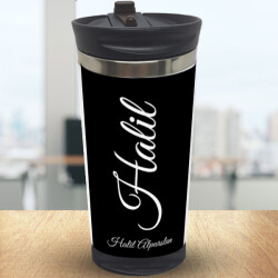 Siyah Beyaz Tasarımlı Termos online tasarla