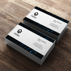 Siyah Mavi Geometrik online tasarla