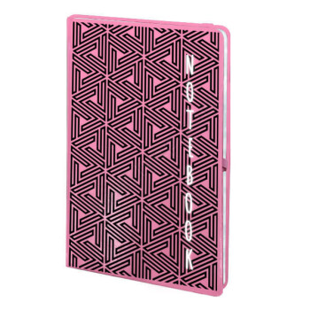 Siyah Üçgen Desenli Pembe Ajanda online tasarla