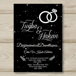 Siyah Yüzük Detaylı Davetiye online tasarla