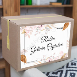 Sonbahar Konseptli Çeyiz Etiketi online tasarla