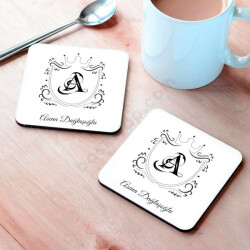 Taç Çerçeve Tasarımlı Bardak Altlığı online tasarla