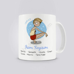 Terazi Burcu Tasarımlı Kendin Tasarla Baskılı Kupa online tasarla