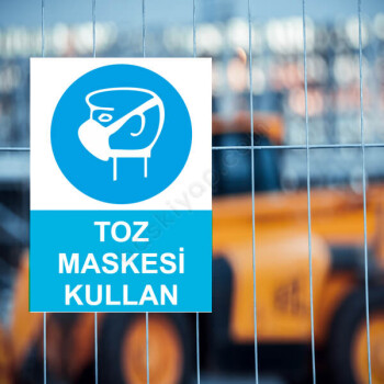 Toz Maskeni Kullan Etiketi online tasarla