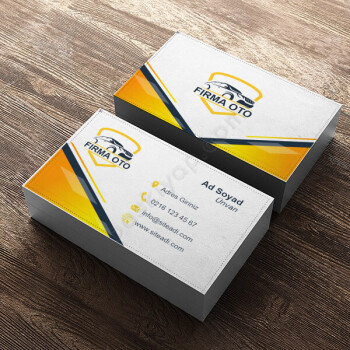 Turuncu Standart Kartvizit Tasarımı online tasarla