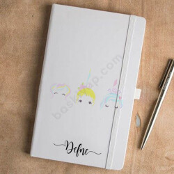 Unicorn Tasarımlı Beyaz Ajanda online tasarla