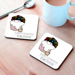 Uzaktan İyi İnsanlarsınız Tasarım Bardak Altlığı online tasarla