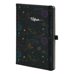Uzay Tasarım Siyah Ajanda online tasarla