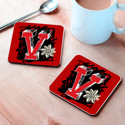 V Harfli Bardak Altlığı online tasarla