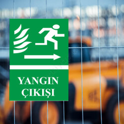 Yangın Çıkışı Sağ Yön Levha online tasarla