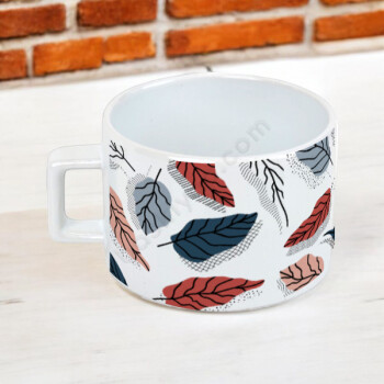 Yaprak Tasarım Baskılı Fincan online tasarla