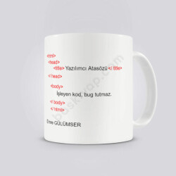 Yazılımcı Tasarım Kupa Bardak online tasarla