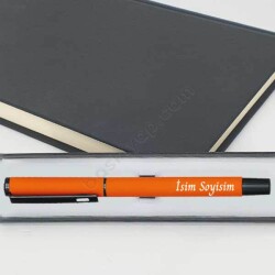 Yeni Yıl Hediye Turuncu Kalem online tasarla