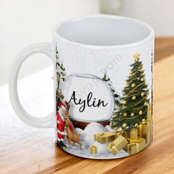 Yeni Yıl Temalı İsme Özel Kupa online tasarla