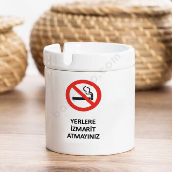 Yerlere İzmarit Atmayın Küllük online tasarla