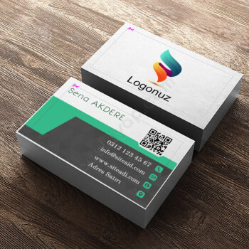 Yeşil Tasarım Kartvizit online tasarla