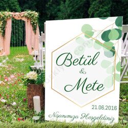 Yeşil Yapraklar Ayaklı Pano online tasarla