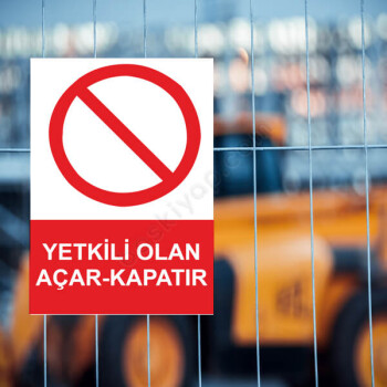 Yetkili Olan Açar Kapatır Etiket online tasarla