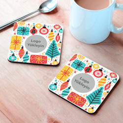 Yılbaşı Firmalara Özel Bardak Altlığı online tasarla