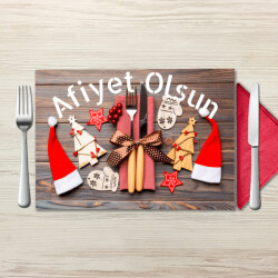 Yılbaşı Konseptli Amerikan Servis online tasarla