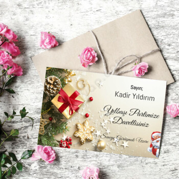 Yılbaşı Partisine Özel Davetiye 2 online tasarla