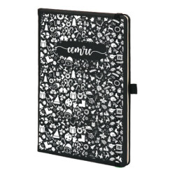 Yılbaşı Tasarımlı Siyah Ajanda online tasarla