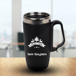 Yılbaşı Tasarımlı Termos Bardak 4 online tasarla