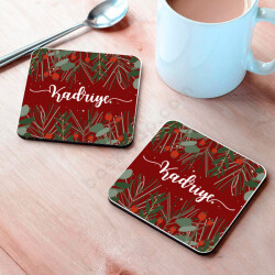 Yılbaşına Özel 2 Bardak Altlığı online tasarla