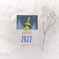 Yılbaşına Özel Dilek Kartı online tasarla