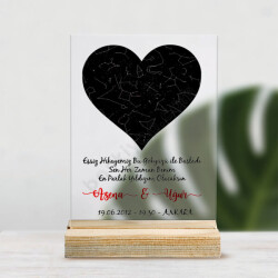 Yıldız Haritası Pleksi Masaüstü Stand online tasarla