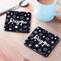 Yıldızlar Tasarım Bardak Altlığı online tasarla